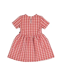 Deux par Girl's (6T-12T) Short Sleeve Dress with Pockets Houndstooth