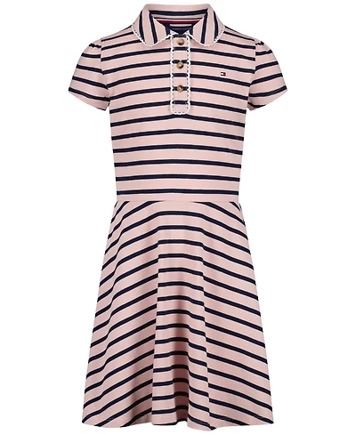 Tommy Hilfiger Girls' 7-16 Striped Polo Collar Dress