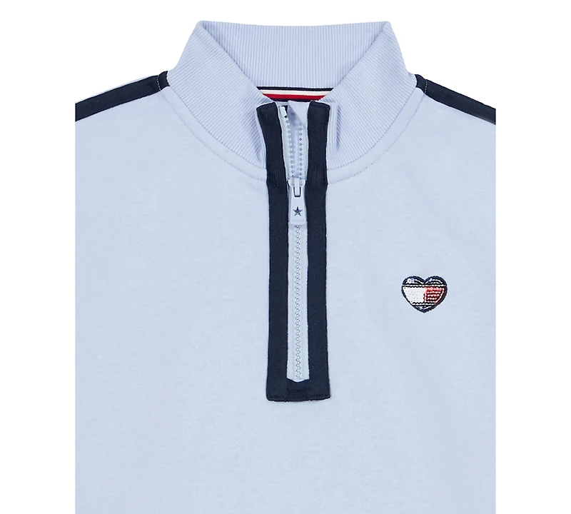 Tommy Hilfiger Girls' 7-16 Quarter-Zip Fleece Sweatshirt