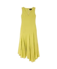 Whistles Women's V-Neck Tiered Sleeveless Midi Dress