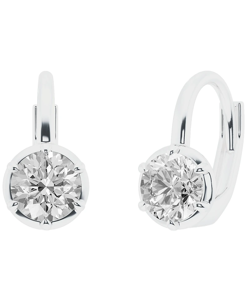 Macy's Lab-Grown Diamond Earrings (1-1/2 ct. t.w.) in 14k White Gold