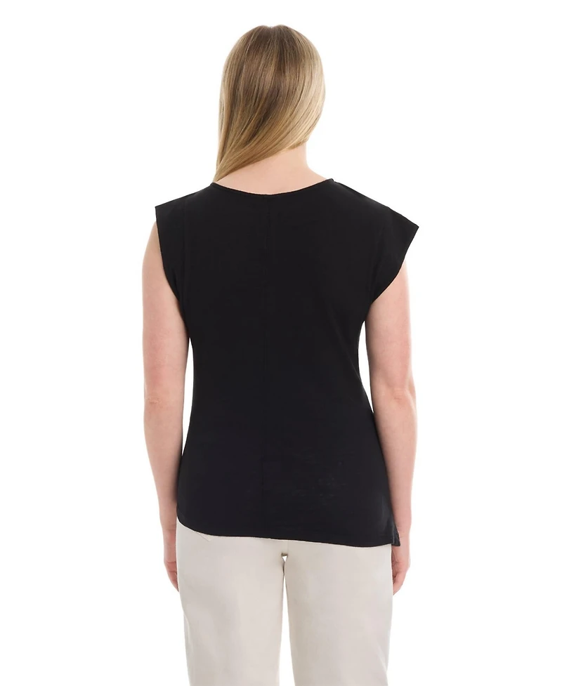 Wilt Women's Boat Neck Rolled Cuff Tee