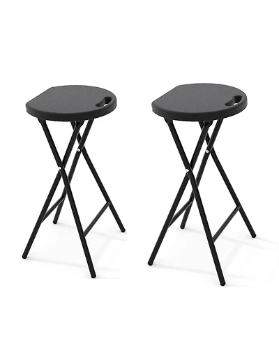 gaomon Piece Inch Ourdoor Folding Stool, Bar Stool with Handle for Outdoor Indoor Kitchen Home Bar