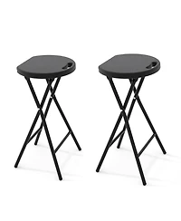 gaomon Piece Inch Ourdoor Folding Stool, Folding Bar Stool with Handle for Outdoor Indoor Kitchen Home Bar