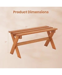 Slickblue Backless Outdoor Benches for Patio Dining and Garden Seating
