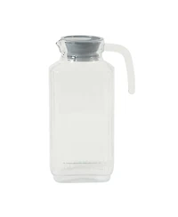 Gibson Home Glass Pitcher, 61 oz (1.8L) – Clear Water & Juice Pitcher with Lid and Easy-Pour Handle, Soda Lime Glass
