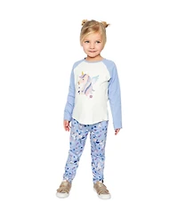 Deux par Little and Big Girl (6-12) Printed Leggings Unicorn Print