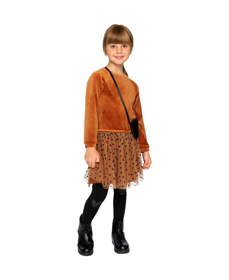 Deux par Toddler Girl 2T-5T Bi-Material Dress