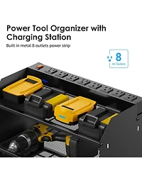 Xdovet Power Tool Organizer Wall Mount Charging Station 8 Outlet Rack Holder