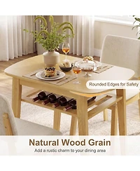 Slickblue 3 Piece Kitchen Dining Table Set with Upholstered Chairs for 2 Person