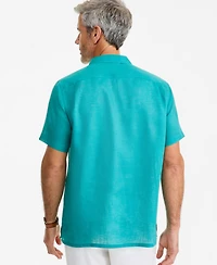 Club Room Men's Short-Sleeve Camp Collar Linen Shirt, Macy's Exclusive