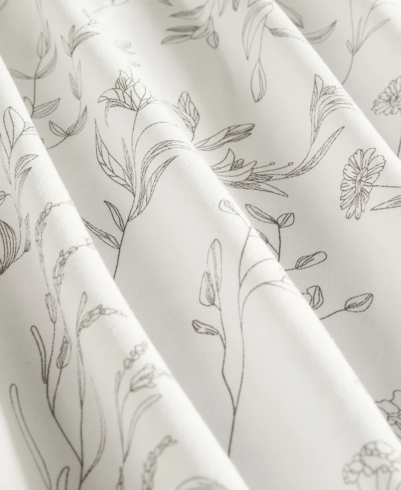ienjoy Home Cotton Blend Printed Shower Curtains, 72" x