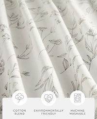 ienjoy Home Cotton Blend Printed Shower Curtains, 72" x