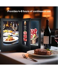 Yescom Led Backlit Menu Holder Cover Folding Panel 4 View 8"x11" Paper 2 Pack