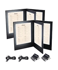 Yescom Led Backlit Menu Holder Cover Folding Panel 4 View 8"x11" Paper 2 Pack