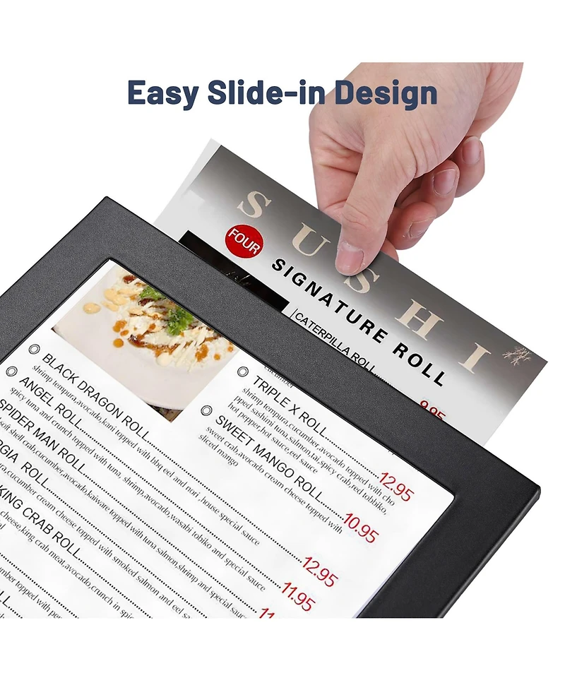 Yescom Led Backlit Menu Holder Cover Single Panel Fits 8"x11" Paper for Nightclubs Restaurants Hotels Cafes