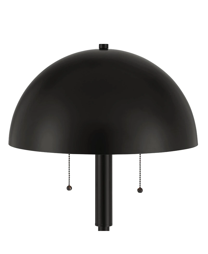 360 Lighting Rhys Mid Century Modern 62" Tall Standing Floor Lamp Skinny Pole Pull Chain Metal Bedroom Mushroom Dome Shade
