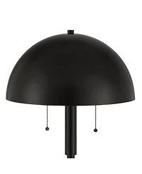360 Lighting Rhys Mid Century Modern 62" Tall Standing Floor Lamp Skinny Pole Pull Chain Metal Bedroom Mushroom Dome Shade