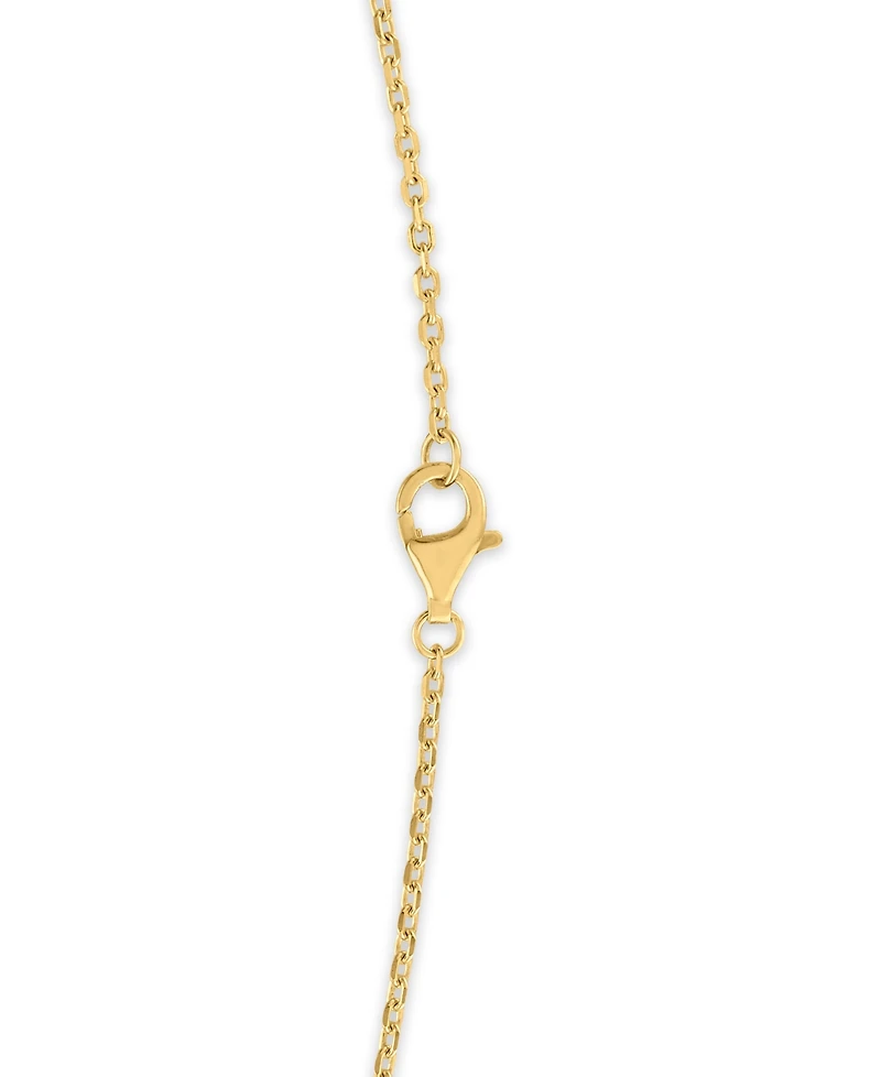 Macy's Imitation Pearl Heart Pendant Necklace in 14k Gold Over Sterling Silver