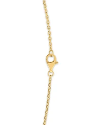 Macy's Imitation Pearl Heart Pendant Necklace in 14k Gold Over Sterling Silver