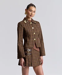 Avec Les Filles Women's Slim Spread Collar Jacket