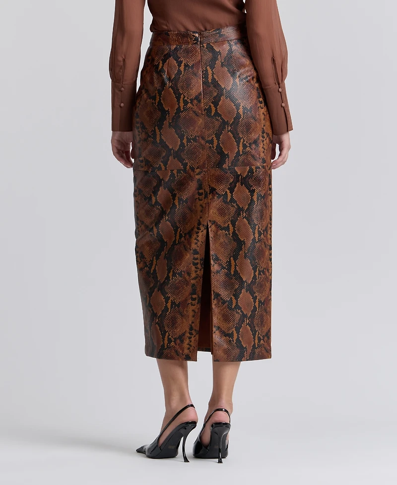 Avec Les Filles Women's Fitted Midi Skirt