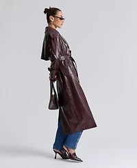 Avec Les Filles Women's Maxi Double-Breasted Trench Coat