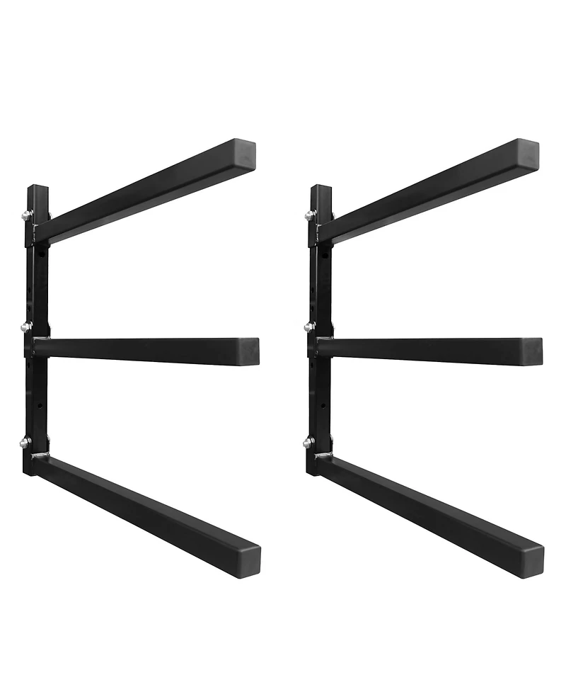 Xdovet Foldable 3 Level Wall Mount Lumber Rack Steel Organizer