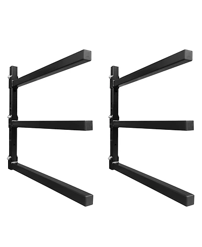 Xdovet Foldable 3 Level Wall Mount Lumber Rack Steel Organizer