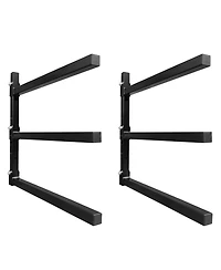 Xdovet Foldable 3 Level Wall Mount Lumber Rack Steel Organizer