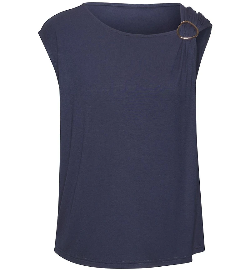 Lascana Women's Asymmetrical Ring Detail Top