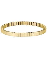 Lacoste Women's Courtline Gold-Tone Stainless Steel Green Enamel and Crystal Baguette Stretch Band Bracelet