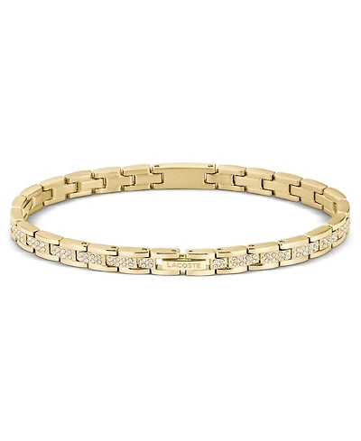 Lacoste Women's Metropole Gold-Tone Stainless Steel Crystals Bracelet