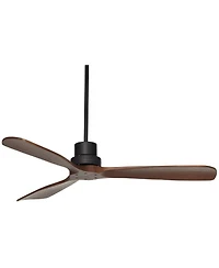 Casa Vieja Delta-Wing Dc Industrial Indoor Outdoor Ceiling Fan with Remote Control Matte Dark Walnut Damp Rated for Patio Exterior House