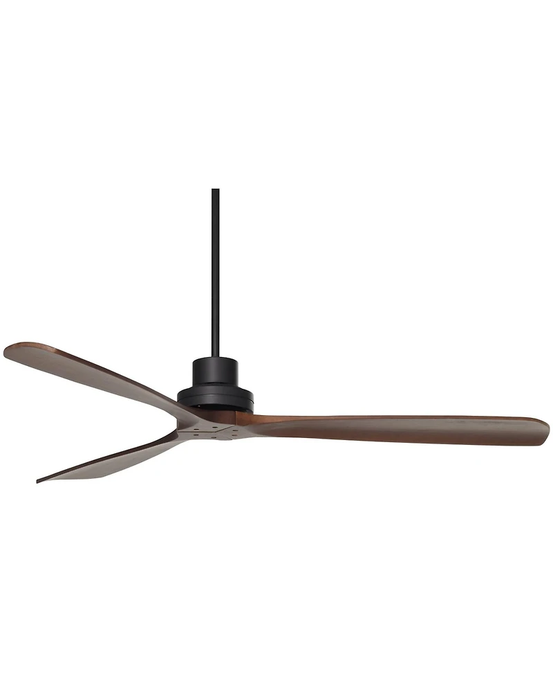 Casa Vieja Delta-Wing Xl Dc Industrial Indoor Ceiling Fan with Remote Control Matte Dark Walnut for Living Room Kitchen House Bedroom Family