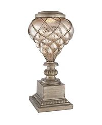 Barnes and Ivy Luke 33 3/4" Tall Large Traditional End Table Lamps Set of 2 Led Night Light Finish Mercury Glass