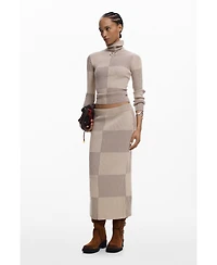 Desigual Women's Checked turtleneck sweater