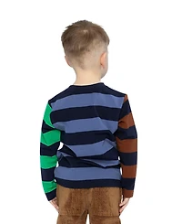 Deux par Little and Big Boy Large Striped Long Sleeve T-Shirt