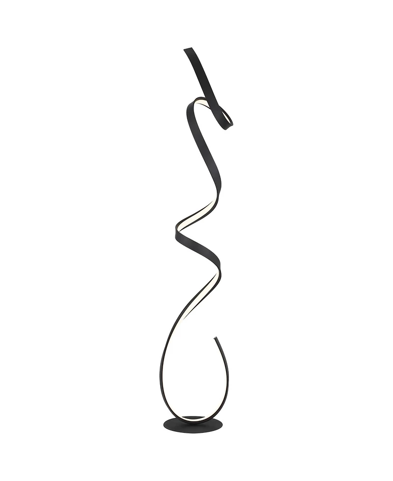 Possini Euro Design Avante Modern 56 1/2" Tall Standing Floor Lamp Ribbon Led Foot Switch Matte Finish Living Room Bedroom