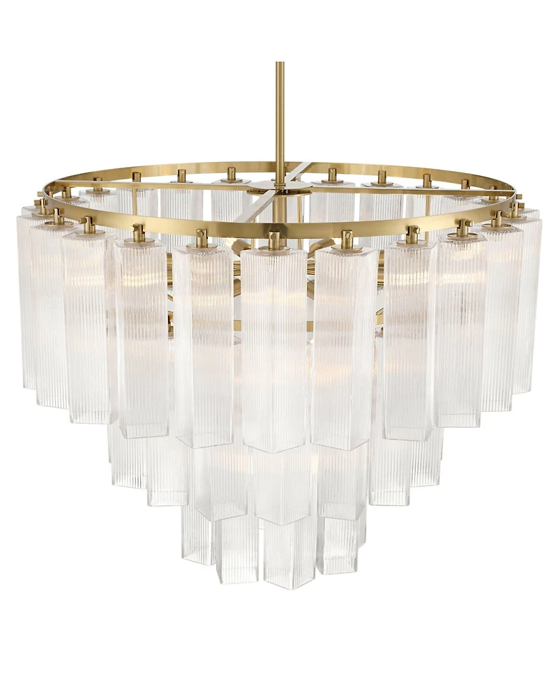 Possini Euro Design Marcie 31" Wide Soft 3-Tier Chandelier