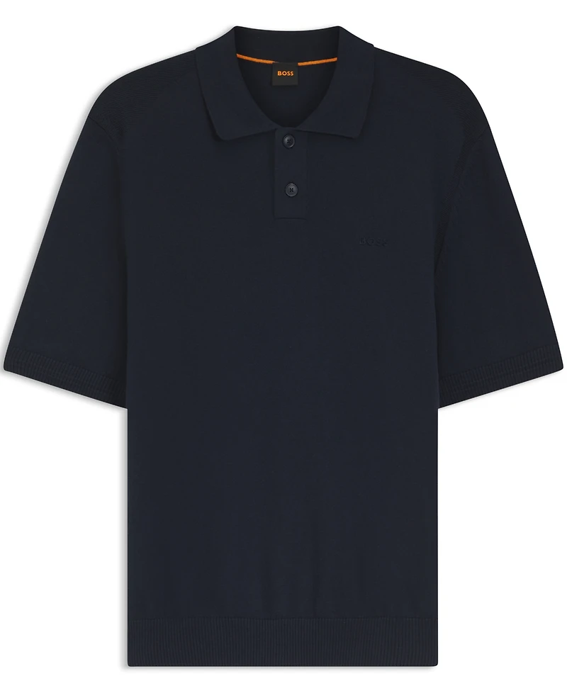 Boss by Hugo Boss Men's Embroidered Logo Short-Sleeved Polo Sweater
