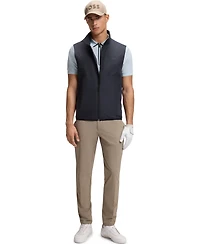 Boss by Hugo Men's Waffle Jacquard Zip-Neck Polo Shirt