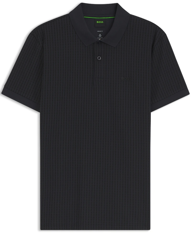 Boss by Hugo Men's Cotton-Pique All-Over Print Polo Shirt