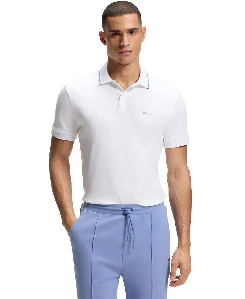 Boss by Hugo Men's Interlock Cotton Paddy Slim-Fit Polo Shirt