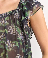 En Saison Women's Lindsey Square Neck Top