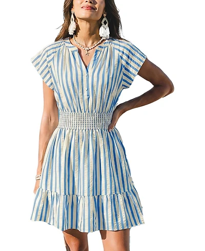 Cupshe Women's Azalea Striped Mini Beach Dress