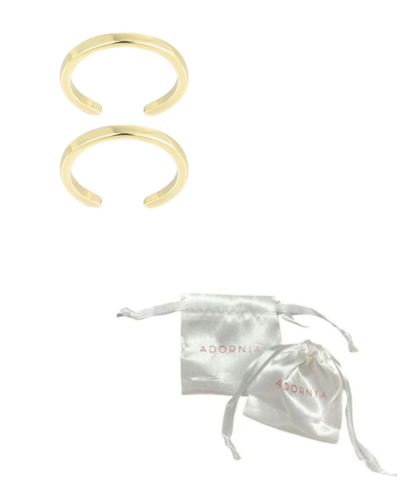 Adornia Gold Set of 2 Adjustable Toe Ring Bands