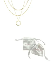 Adornia 14k Gold-Plated Set of 3 Necklace