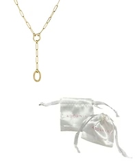 Adornia Tarnish Resistant Gold Paperclip Chain Y- Necklace