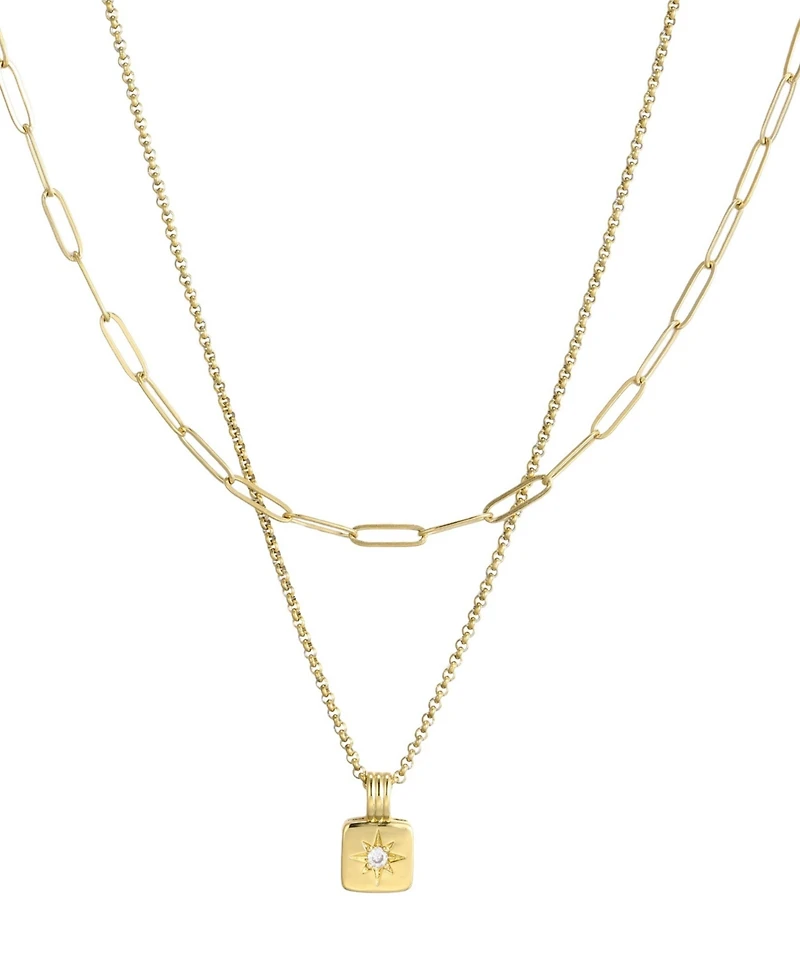 Adornia Gold-Plated Set of 2 Necklace